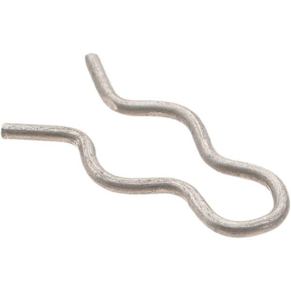 Value Collection - 9/64" Groove, 1/2" Long, Stainless Steel Hair Pin Clip - 0.031" Clip Diam, 3/16" Shaft Diam, Grade 302 & 18-8 - USA Tool & Supply