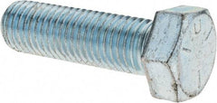 Value Collection - 3/4-10 UNC, 2-1/2" Length Under Head Hex Head Cap Screw - Fully Threaded, Grade 5 Steel, Zinc-Plated Finish, 1-1/8" Hex - USA Tool & Supply