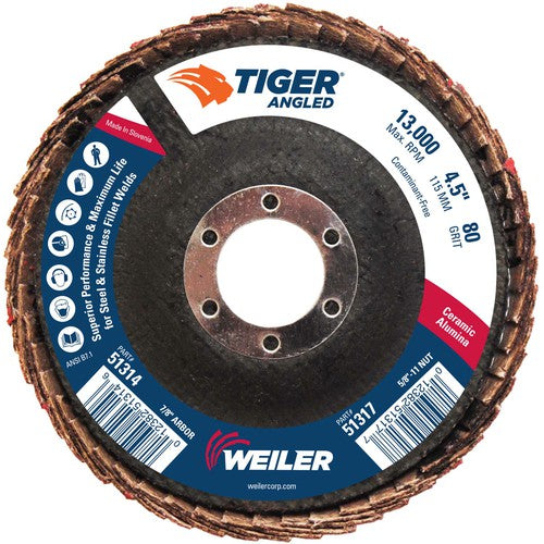 4 1/2 TIGER ANGLED CERAM - USA Tool & Supply