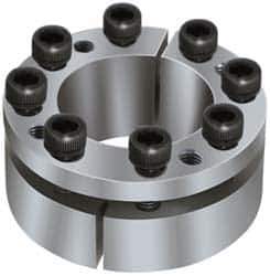 Climax Metal Products - M10 Thread, 3-7/16" Bore Diam, 5.118" OD, Shaft Locking Device - 9 Screws, 34,204 Lb Axial Load, 5.118" OAW, 0.945" Thrust Ring Width - USA Tool & Supply