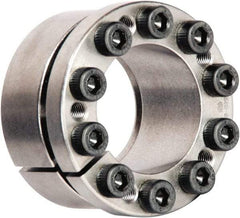 Climax Metal Products - M5 Thread, 28mm Bore Diam, 1-7/8" OD, Shaft Locking Device - 9 Screws, 7,916 Lb Axial Load, 2" OAW, 0.669" Thrust Ring Width, 4,363 Ft/Lb Max Torque - USA Tool & Supply