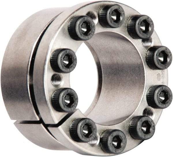 Climax Metal Products - M5 Thread, 35mm Bore Diam, 2-1/8" OD, Shaft Locking Device - 10 Screws, 8,796 Lb Axial Load, 2-1/4" OAW, 0.669" Thrust Ring Width, 6,060 Ft/Lb Max Torque - USA Tool & Supply