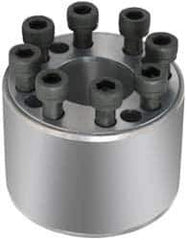 Climax Metal Products - M6 Thread, 1-1/4" Bore Diam, 2.362" OD, Shaft Locking Device - 7 Screws, 17,542 Lb Axial Load, 2.362" OAW, 1.732" Thrust Ring Width, 914 Ft/Lb Max Torque - USA Tool & Supply