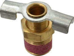 Value Collection - Steel Wing Nut Valve Drain Cock & Shutoff Valve - 3/8 Thread, 200 Max psi - USA Tool & Supply