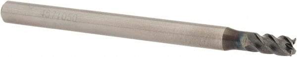 OSG - 5mm, 4 Flute, Single End, Solid Carbide, 0.2mm Corner Radius End Mill - 80mm OAL, 45° Helix, 8mm LOC, 15mm Extended Reach - USA Tool & Supply