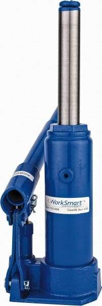 Value Collection - 2 Ton Capacity Side Pump Bottle Jack - 7-1/8" to 13-3/4" High, 4-5/8" Piston Stroke, 2" Screw Length, 1/2" Screw Diam, 0.86" Plunger Diam, 3-3/4" Long x 3-5/8" Wide Base - USA Tool & Supply