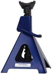 Value Collection - 6 Ton Load Capacity Ratcheting Jack Stand - 15-3/8 to 24-1/4 Inch High, 11-1/4 Inch Base Diameter x 9-1/4 Inch Long x 10-5/8 Inch Wide Chassis - USA Tool & Supply