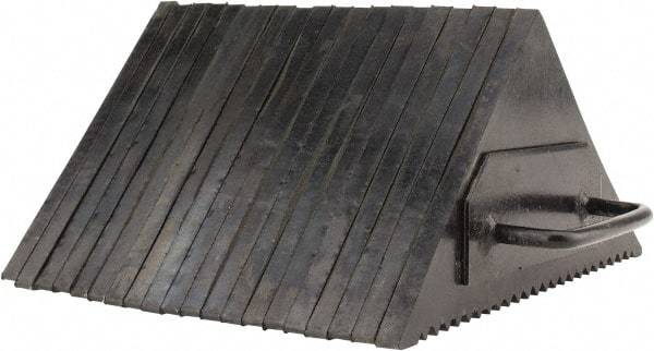 Value Collection - 10" Wide x 7-1/2" High x 10" Deep, Rubber Wheel Chock - Type A - USA Tool & Supply