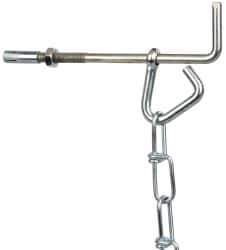 Value Collection - 15 Ft. Chain and Hanger Kit - Steel, Standard Number 2/0 Chain, for Use with Wheel Chocks - USA Tool & Supply
