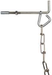 Value Collection - 15 Ft. Chain and Hanger Kit with Reflector - Steel, Standard Number 2/0 Chain, for Use with Wheel Chocks - USA Tool & Supply