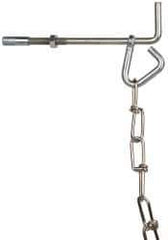 Value Collection - 15 Ft. Chain and Hanger Kit with Reflector - Steel, Standard Number 2/0 Chain, for Use with Wheel Chocks - USA Tool & Supply