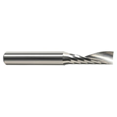 End Mills for Plastics - Single Flute - 0.0312″ (1/32″) Cutter Diameter × 0.1560″ (5/32″) Length of Cut Carbide Square Upcut End Mill for Plastic, 1 Flute - Exact Industrial Supply