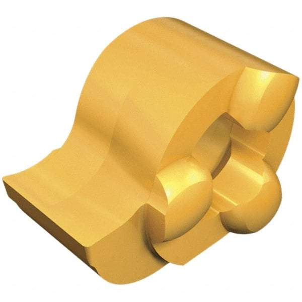 Iscar - 11222010GIQL Grade IC528, 2.21mm Cutting Width Carbide Grooving Insert - 0.89mm Max Depth of Cut, Left Hand, 0.1mm Corner Radius, TiCN/TiN Finish - USA Tool & Supply