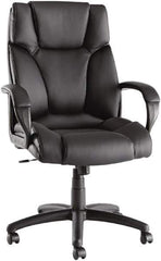 ALERA - 28-3/8" High Office/Managerial/Executive Chair - 21" Wide x 20" Deep, Soft Leather Seat, Black - USA Tool & Supply