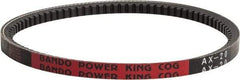 Bando - Section AX, 1/2" Wide, 114" Outside Length, V-Belt - Rubber Compound, Black, Classic Cogged, No. AX112 - USA Tool & Supply