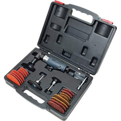 Ingersoll-Rand - 1/4" Collet, Angle Handle, Air Angle Die Grinder - 20,000 RPM, Rear Exhaust, 6 CFM, 0.33 hp - USA Tool & Supply