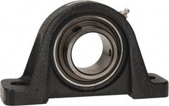 Browning - 1-15/16" ID, 8" OAL x 4-9/16" OAH Pillow Block - 5,216 Lb Static Cap, 7,889 Lb Dyn Cap, 6-3/16" Btw Mnt Hole Ctrs, 2-1/4" Base-to-Ctr Ht, Cast Iron - USA Tool & Supply