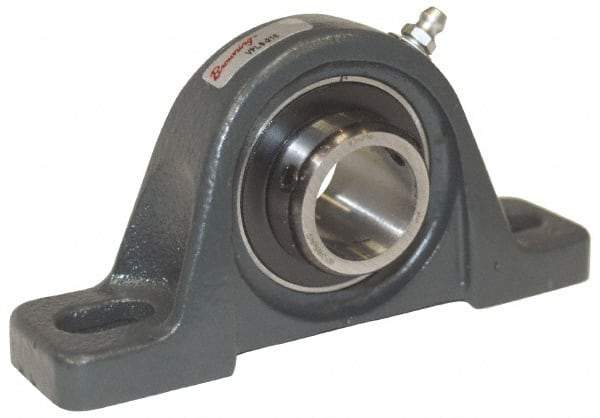 Browning - 2" ID, 8-13/16" OAL x 4-29/32" OAH Pillow Block - 6,601 Lb Static Cap, 9,752 Lb Dyn Cap, 6-15/16" Btw Mnt Hole Ctrs, 2-7/16" Base-to-Ctr Ht, Cast Iron - USA Tool & Supply