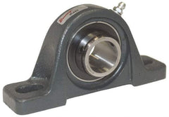 Browning - 2" ID, 8-13/16" OAL x 4-29/32" OAH Pillow Block - 6,601 Lb Static Cap, 9,752 Lb Dyn Cap, 6-15/16" Btw Mnt Hole Ctrs, 2-7/16" Base-to-Ctr Ht, Cast Iron - USA Tool & Supply