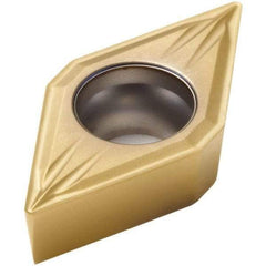 Seco - DCGT32.51 MF2 Grade CP500 Carbide Turning Insert - TiAlN/TiN Finish, 55° Diamond, 3/8" Inscr Circle, 5/32" Thick, 1/64" Corner Radius - USA Tool & Supply