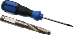 Guhring - 29/64 to 0.472" Diam, 38.1mm Max Depth, 1/2" Shank Diam, 56mm Flute, Replaceable Tip Drill - HT 800 WP Insert, Series 4107 - USA Tool & Supply