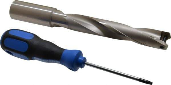 Guhring - 21.99mm Diam, 114.1mm Max Depth, 25mm Shank Diam, 207mm OAL, Replaceable Tip Drill - HT 800 WP Insert, Series 4108 - USA Tool & Supply