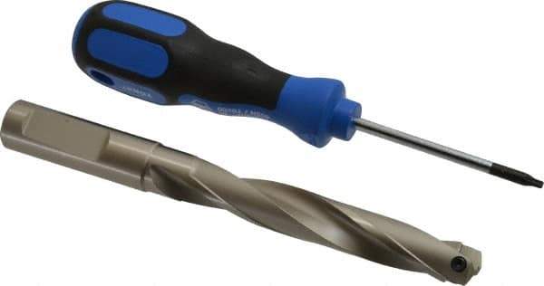 Guhring - 0.591 to 0.61" Diam, 80.3mm Max Depth, 15.88mm Shank Diam, 154mm OAL, Replaceable Tip Drill - HT 800 WP Insert, Series 4108 - USA Tool & Supply