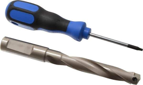 Guhring - 14.99mm Diam, 77.8mm Max Depth, 16mm Shank Diam, 150mm OAL, Replaceable Tip Drill - HT 800 WP Insert, Series 4108 - USA Tool & Supply