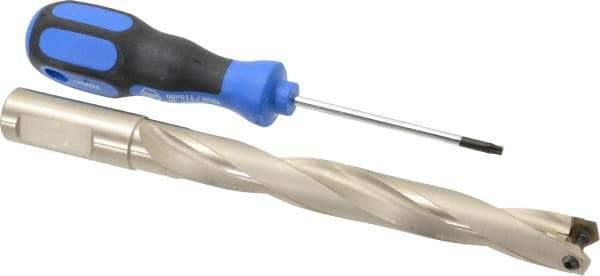 Guhring - 19 to 19.49mm Diam, 140.1mm Max Depth, 20mm Shank Diam, 169mm Flute, 221mm OAL, Replaceable Tip Drill - HT 800 WP Insert, Series 4109 - USA Tool & Supply