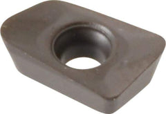 Seco - XOMX060208 M05 Grade MM4500 Carbide Milling Insert - TiCN/Al2O3 Finish, 0.096" Thick, 0.031" Corner Radius - USA Tool & Supply