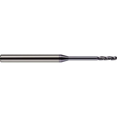 Harvey Tool - 3/32" Diam, 3/4" LOC, 3 Flute Solid Carbide Ball End Mill - Exact Industrial Supply
