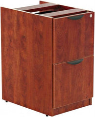 ALERA - 15-5/8" Wide x 28-1/2" High x 28-1/2" Deep, 2 Drawer Full Pedestal - Woodgrain Laminate, Medium Cherry - USA Tool & Supply