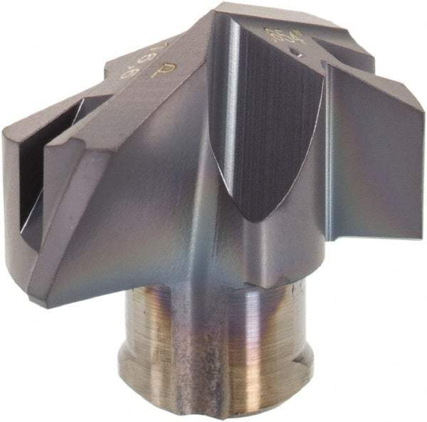 Iscar - Series ICP, 16.61mm Diam Grade IC908 140° Replaceable Drill Tip - Carbide, TiAlN Finish, 16 Seat Size - USA Tool & Supply