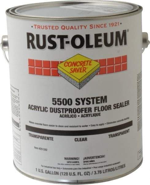 Rust-Oleum - 1 Gal Can Semi Gloss Clear Sealer - <100 g/L VOC Content - USA Tool & Supply