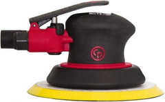 Chicago Pneumatic - 12,000 OPM, 8 CFM Air Consumption, Palm Air Orbital Sander - Round Pad, 1/4" Inlet - USA Tool & Supply