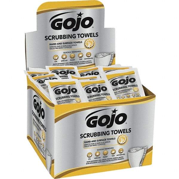 GOJO - Pre-Moistened Hand Cleaning Wipes - Packet, 8" x 8" Sheet Size, Red - USA Tool & Supply