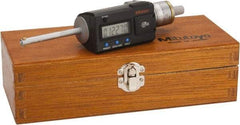 Mitutoyo - 0.275" to 0.35", IP65, TiN Finish, Electronic Inside Micrometer - 0.00005" Resolution, 0.0001" Accuracy - USA Tool & Supply