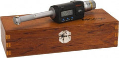Mitutoyo - 0.65" to 0.8", IP65, TiN Finish, Electronic Inside Micrometer - 0.00005" Resolution, 0.0001" Accuracy - USA Tool & Supply