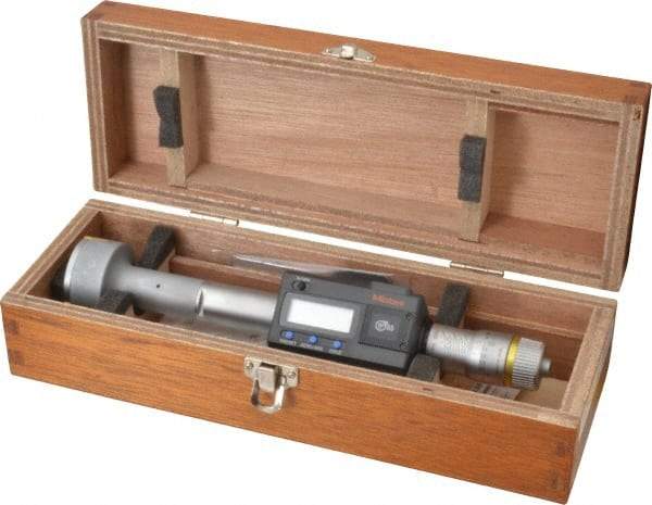 Mitutoyo - 1.6" to 2", IP65, TiN Finish, Electronic Inside Micrometer - 0.00005" Resolution, 0.00015" Accuracy - USA Tool & Supply
