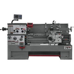 Jet - 14" Swing, 40" Between Centers, 230 Volt, Triple Phase Engine Lathe - 7MT Taper, 7-1/2 hp, 42 to 1,800 RPM, 3-1/8" Bore Diam, 30" Deep x 58" High x 77-1/2" Long - USA Tool & Supply