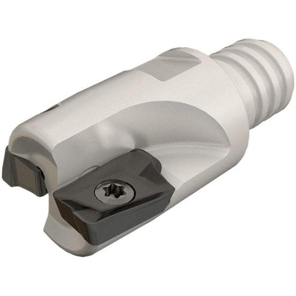 Iscar - 3/4" Cut Diam, 0.39" Max Depth of Cut, 0.96" OAL, Indexable Square Shoulder End Mill - HM90 AP.. 1003.. Inserts, T12 Modular Connection, 90° Lead Angle, Series Heli2000, Multimaster - USA Tool & Supply