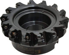 Kennametal - 5" Cut Diam, 1" Arbor Hole, 4.51mm Max Depth of Cut, 45° Indexable Chamfer & Angle Face Mill - 14 Inserts, HNGJ 535-GD Insert, Right Hand Cut, 14 Flutes, Through Coolant, Series KSHR - USA Tool & Supply