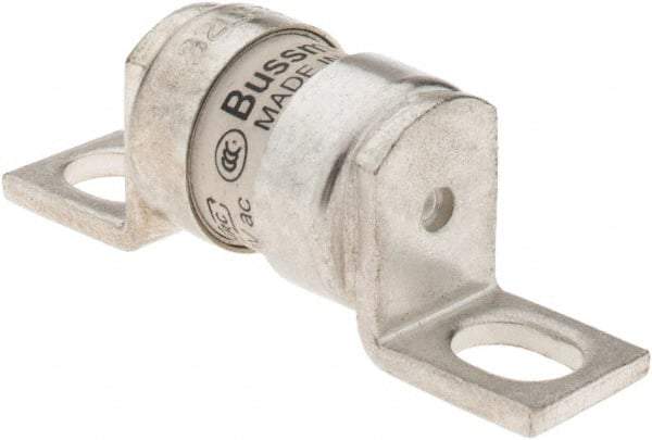 Cooper Bussmann - 150 VDC, 240 VAC, 32 Amp, Fast-Acting General Purpose Fuse - Bolt-on Mount, 56mm OAL, 200 (RMS Symmetrical) kA Rating, 12.7mm Diam - USA Tool & Supply