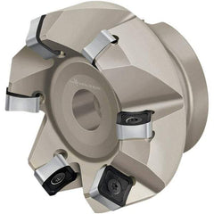 Walter - 80mm Cut Diam, 27mm Arbor Hole, 9mm Max Depth of Cut, Indexable Chamfer & Angle Face Mill - 6 Inserts, SN . X 1606 . . Insert, Right Hand Cut, 6 Flutes, Through Coolant, Series Xtra-tec - USA Tool & Supply