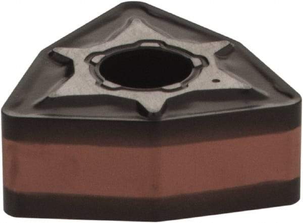 Iscar - WNMG332 M3M Grade IC6015 Carbide Turning Insert - TiCN/Al2O3/TiN Finish, 80° Trigon, 3/8" Inscr Circle, 3/16" Thick, 1/32" Corner Radius - USA Tool & Supply
