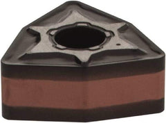 Iscar - WNMG332 M3M Grade IC6015 Carbide Turning Insert - TiCN/Al2O3/TiN Finish, 80° Trigon, 3/8" Inscr Circle, 3/16" Thick, 1/32" Corner Radius - USA Tool & Supply