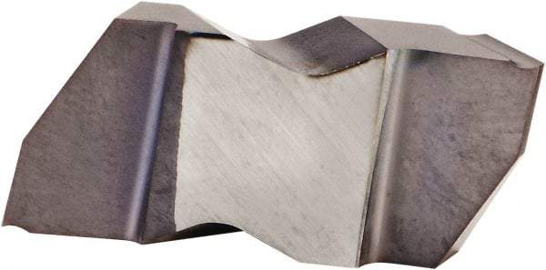Kennametal - 3012NP K Grade KCU25, 4.83mm Cutting Width Carbide Grooving Insert - 5.08mm Max Depth of Cut, Right Hand, 0.34mm Corner Radius, AlTiN Finish - USA Tool & Supply