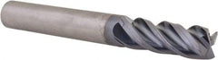 Kennametal - 3/8", 4 Flute, Single End, Solid Carbide, Corner Chamfer End Mill - 3" OAL, 38° Helix, Right Hand Flute, 1" LOC, Right Hand Cut - USA Tool & Supply