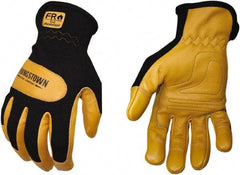 Youngstown - Size M, Leather or Synthetic Leather, Arc Flash & Flame Resistant Gloves - Kevlar Lined, 12 cal/Sq cm Max Arc Protection, HRC 2, ANSI Cut Level 3, NFPA70E & ASTM F2302 - USA Tool & Supply