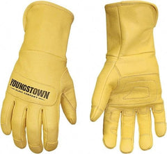 Youngstown - Size L, Leather or Synthetic Leather, Arc Flash Gloves - Unlined, 20.8 cal/Sq cm Max Arc Protection, HRC 2, NFPA70E - USA Tool & Supply
